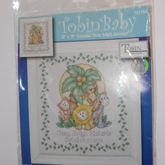 Tobin Baby, Kit T21754, Counted Cross Stitch, Birth Announcement, Karen Harran - Picture 4 of 5